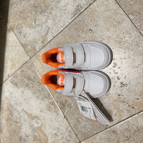 adidas White and Orange Sneakers with Velcro Straps - Picture 3 of 5